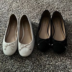 Two for one deal! Black and Tan flats